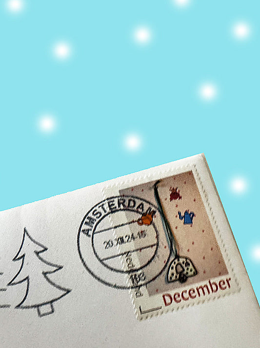 stamp, christmas, amsterdam